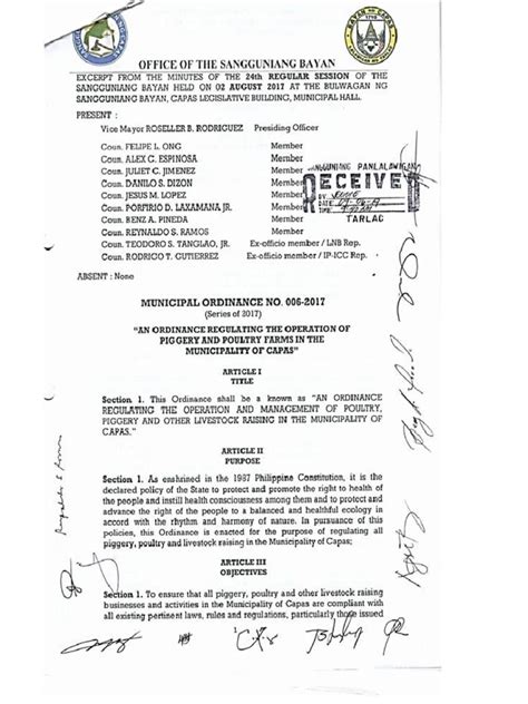 An ordinance regulating the operation of piggery and poultry .